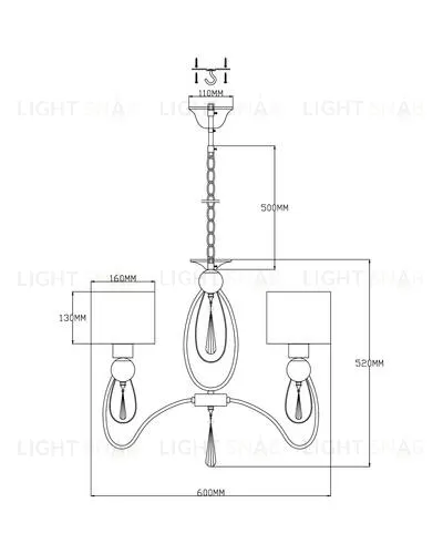 Люстра подвесная Moderli V2584-3P Dark 3*E14*60W УТ000021557