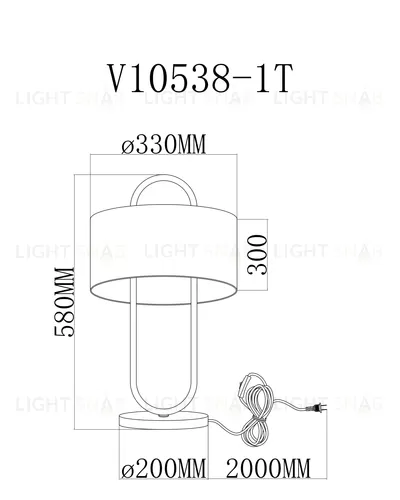 Лампа настольная Moderli V10538-1T Palma УТ000035795