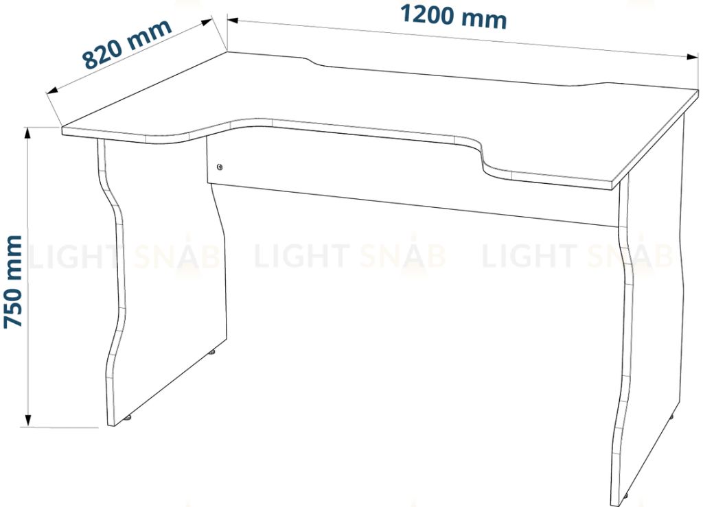 Стол компьютерный ВАРДИГ K1 120x82, антрацит/лайм S00562