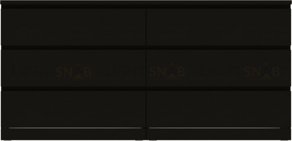 Комод Варма 6Д большой с шестью выдвижными ящиками, цвет ясень черный S00302