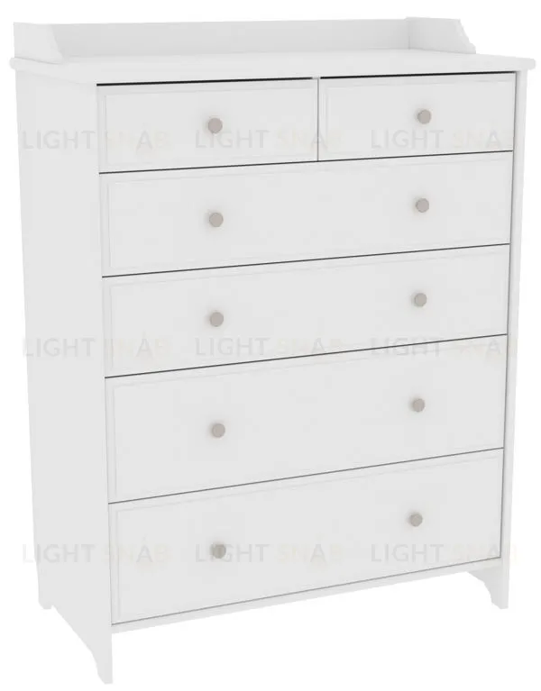 Комод 6 Вествик с шестью выдвижными ящиками,массив сосны, цвет белый 414035002300
