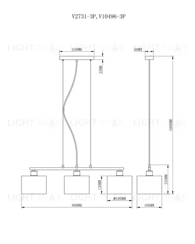 Люстра подвесная Moderli V10496-3P Room УТ000035397