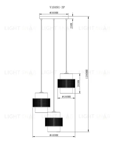 Люстра подвесная Moderli V10491-3P Gela УТ000035392