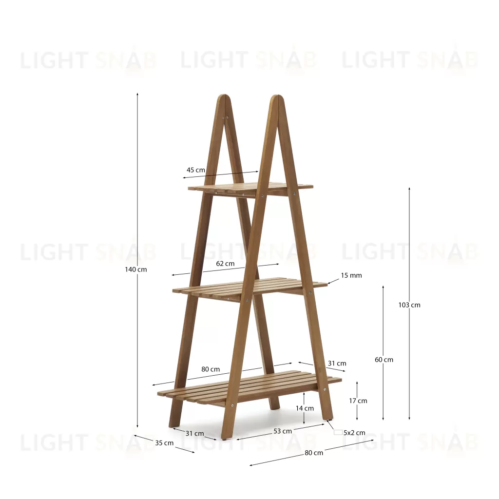 Victora Уличный стеллаж из массива акации 80 x 140 см 157301