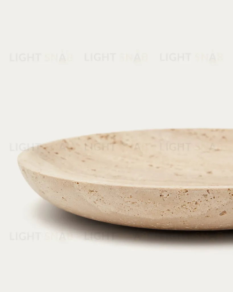 Madlena Маленький бежевый травертиновый поднос 178160