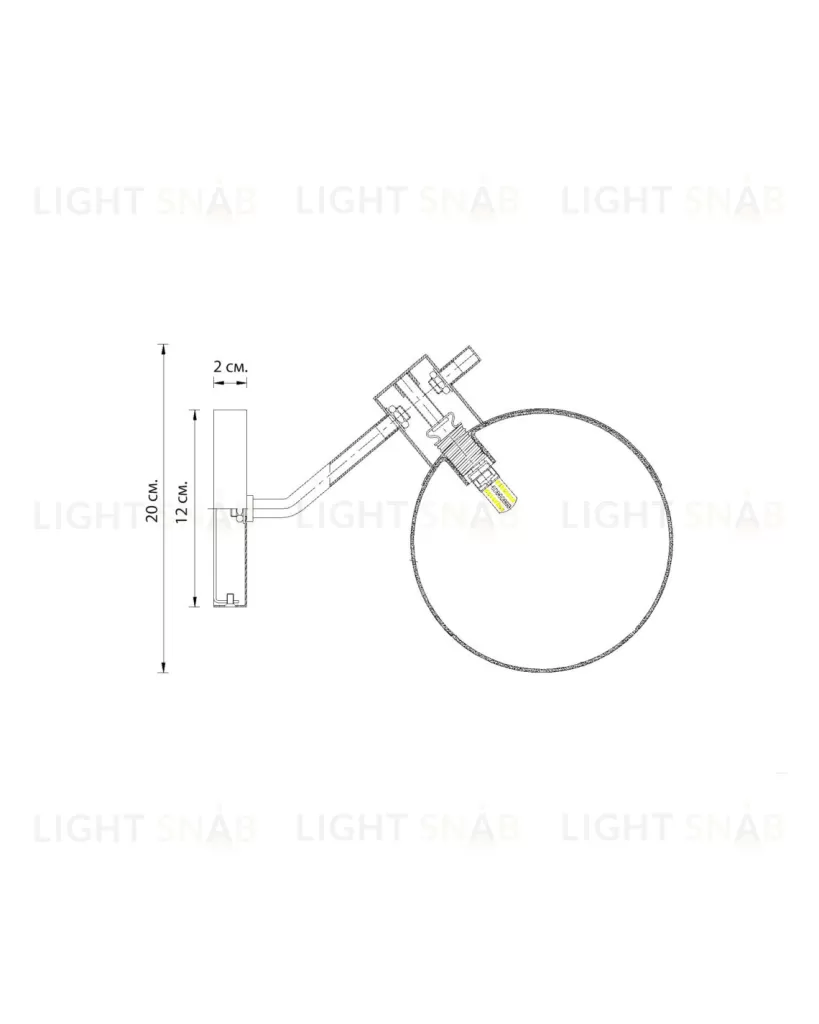 Чёрное бра “Миранда” LHLSC310723XNP