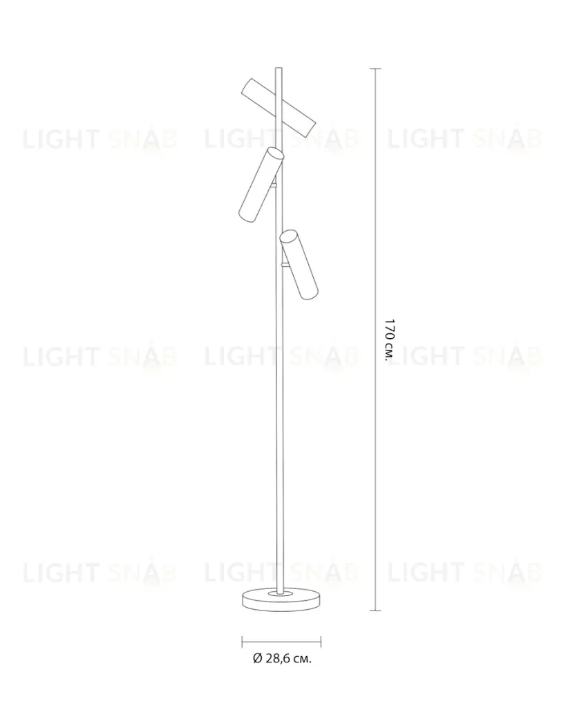 Чёрная напольная лампа “Брикс” P2592FA