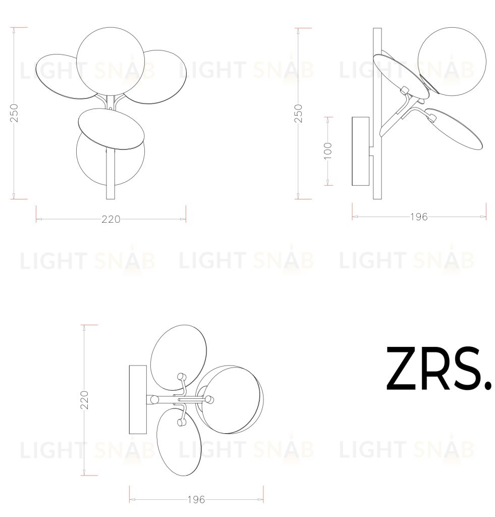 Бра ZORTES FLORET ZRS.01201.01 Мощность-7Вт Тип лампы:G9 ZRS.01201.01