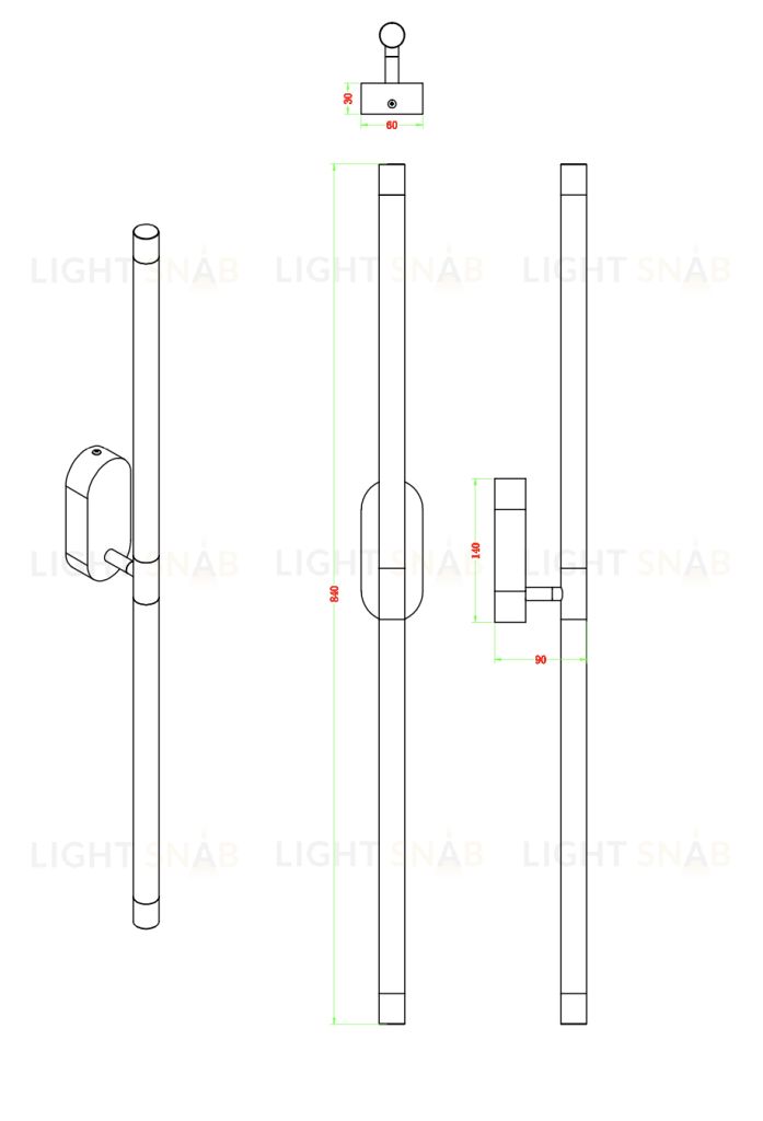 Бра ZORTES LORANO ZRS.1778.24 Мощность-24Вт Тип лампы: Встроенный  Встроенный LED ZRS.1778.24