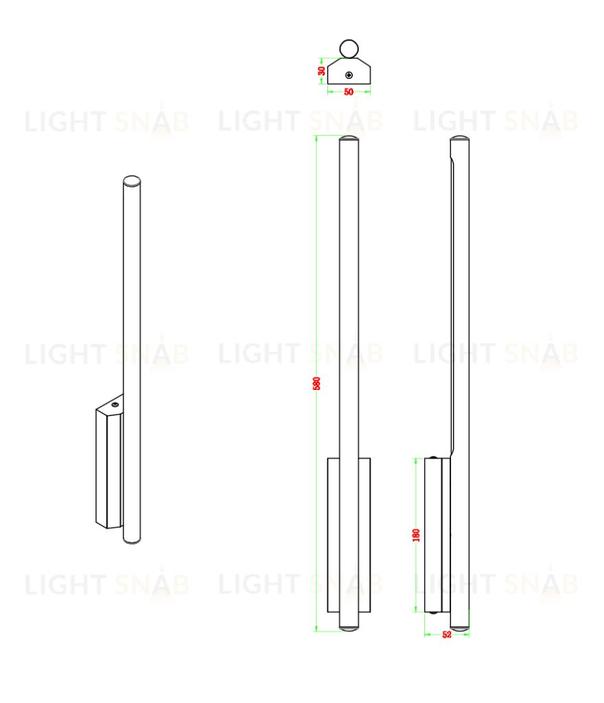 Бра ZORTES GLAZE ZRS.1201.08 Мощность-8Вт Тип лампы: Встроенный  Встроенный LED ZRS.1201.08