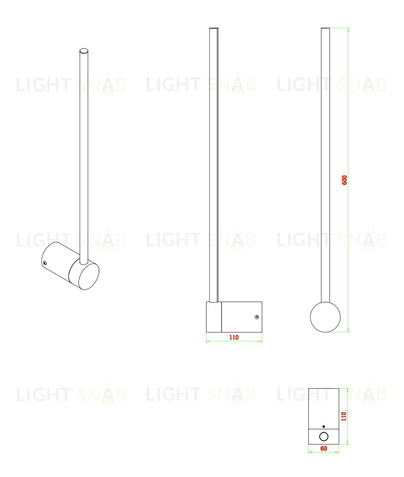 Бра ZORTES ANTO ZRS.90612.09 Мощность-9Вт Тип лампы: Встроенный  Встроенный LED ZRS.90612.09