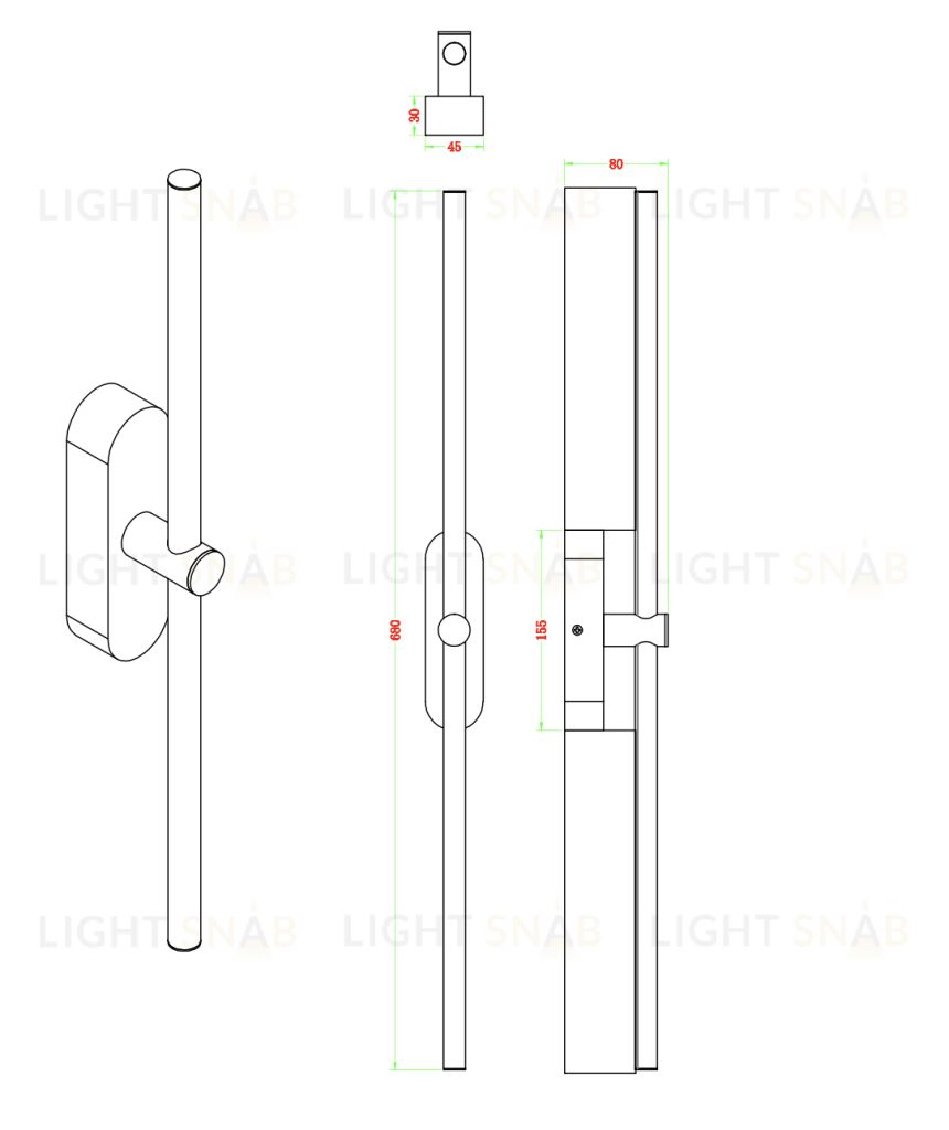 Бра ZORTES MAVY ZRS.90610.02 Мощность-18Вт Тип лампы: Встроенный  Встроенный LED ZRS.90610.02