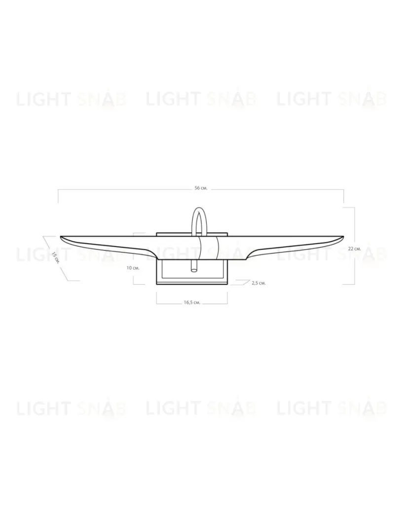 Золотая подсветка для картин “Рэдфорд” JJ10970-1WA