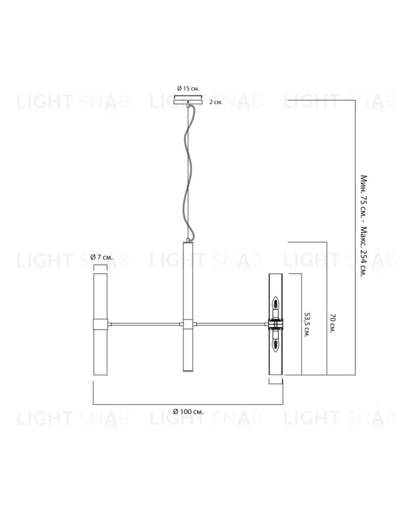 Золотая люстра “Амье” LHLCH100224XNP