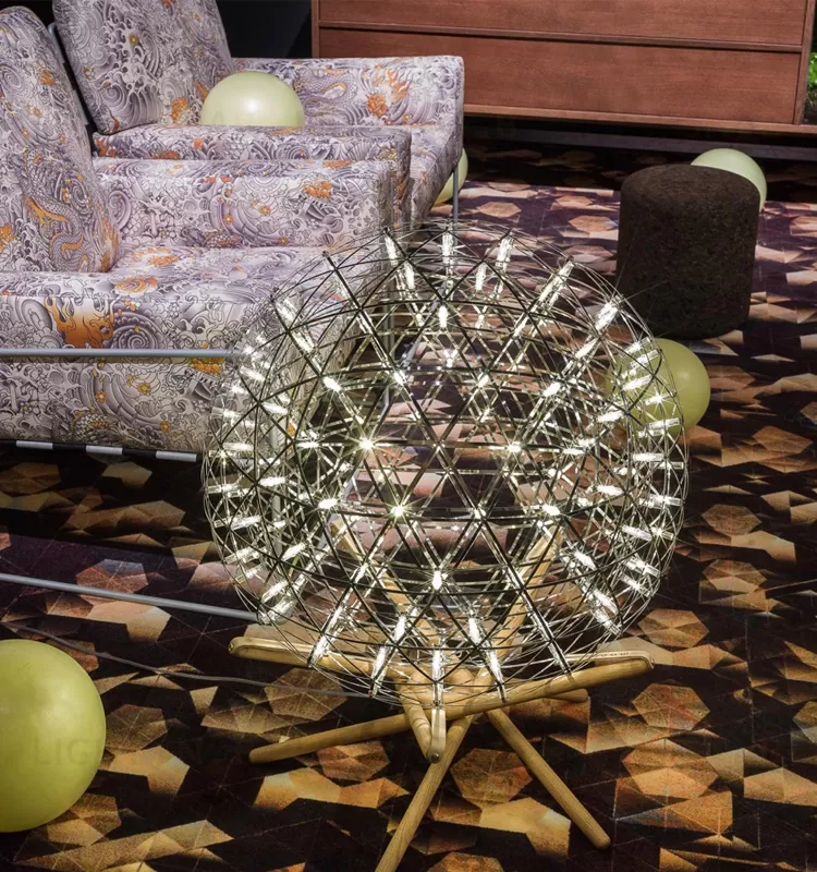 Напольная лампа   Raimond Tensegrity by Moooi (серебряный, D 89 cm) LSR3657