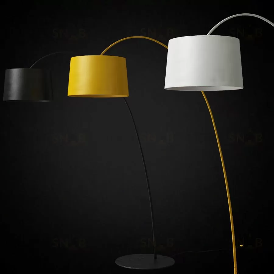 Напольный дизайнерский светильник  Twiggy by Foscarini (белый) LSR3801