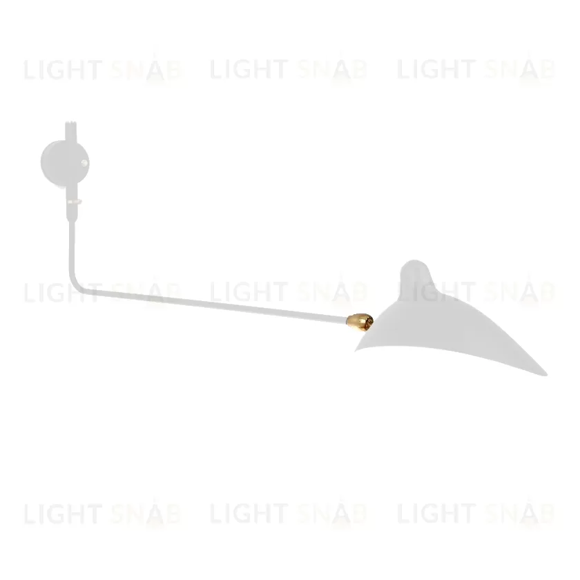Настенный дизайнерский светильник AP1BD One Arm by Serge Mouille (белый) LSR4005