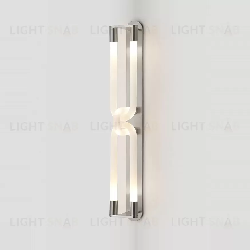 Настенный дизайнерский светильник  Loopi Double by Articolo Lighting (серебряный) LSR4282