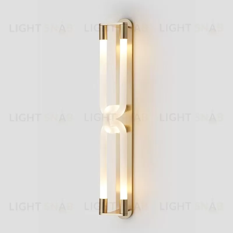 Настенный дизайнерский светильник  Loopi Double by Articolo Lighting (золотой) LSR4283