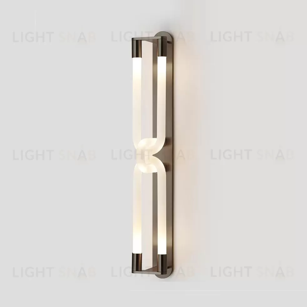 Настенный дизайнерский светильник  Loopi Double by Articolo Lighting (черный) LSR4281