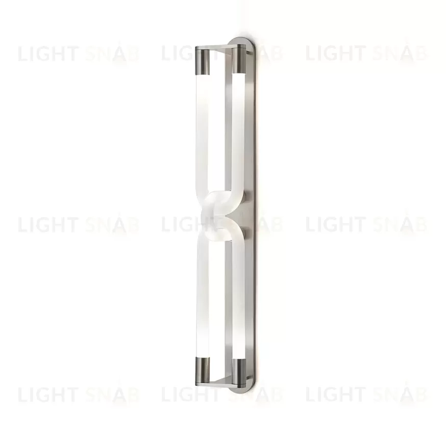 Настенный дизайнерский светильник  Loopi Double by Articolo Lighting (серебряный) LSR4282