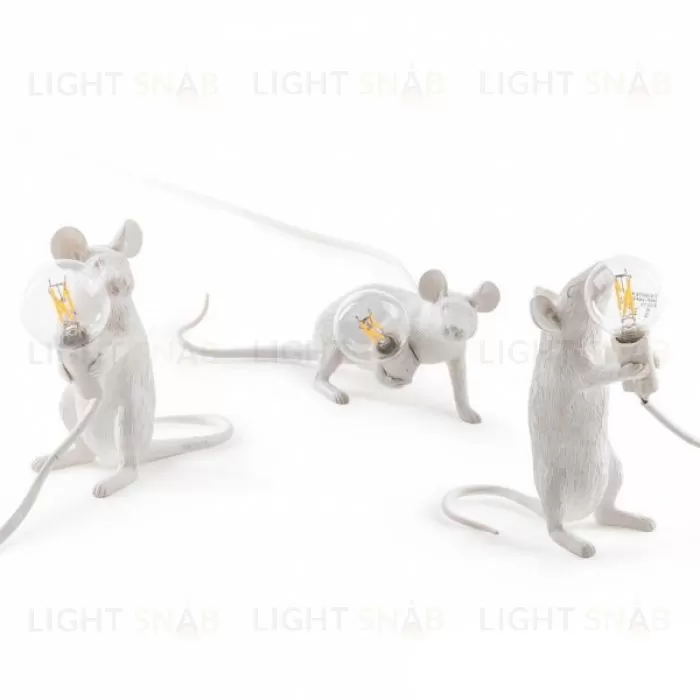 Настольный дизайнерский светильник  Mouse by Seletti (белый) LSR5079