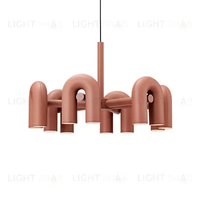 Подвесной дизайнерский светильник Cirkus by AGO Lighting (6 плафонов/розовый) LSR5530