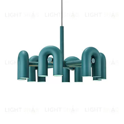 Подвесной дизайнерский светильник Cirkus by AGO Lighting (6 плафонов/синий) LSR5532