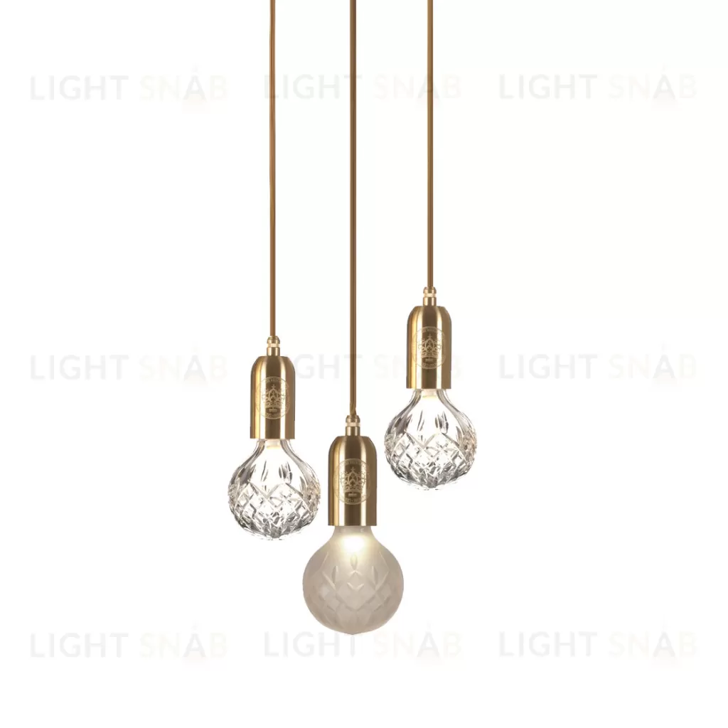 Подвесной дизайнерский светильник Crystal Bulb by Lee Broom (3 подвеса) LSR5588