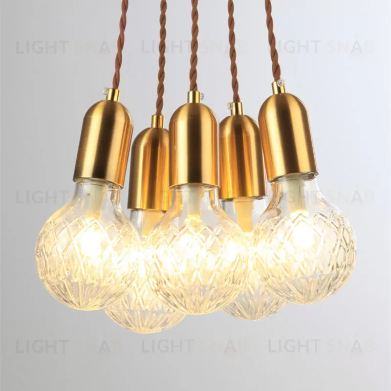 Подвесной дизайнерский светильник Crystal Bulb by Lee Broom (5 подвесов) LSR5589