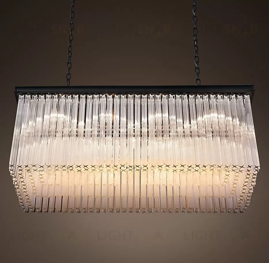 Подвесной дизайнерский светильник  1930S Astor Crystal Rectangular Chandelier 40