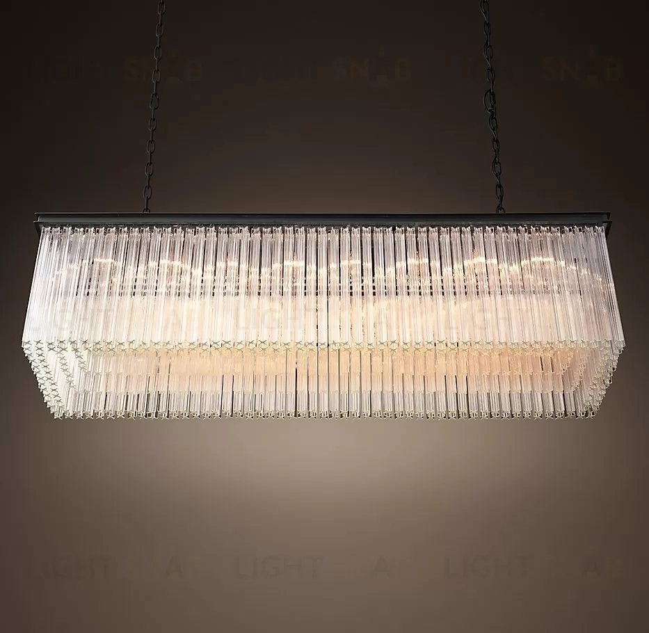 Подвесной дизайнерский светильник  1930S Astor Crystal Rectangular Chandelier 59