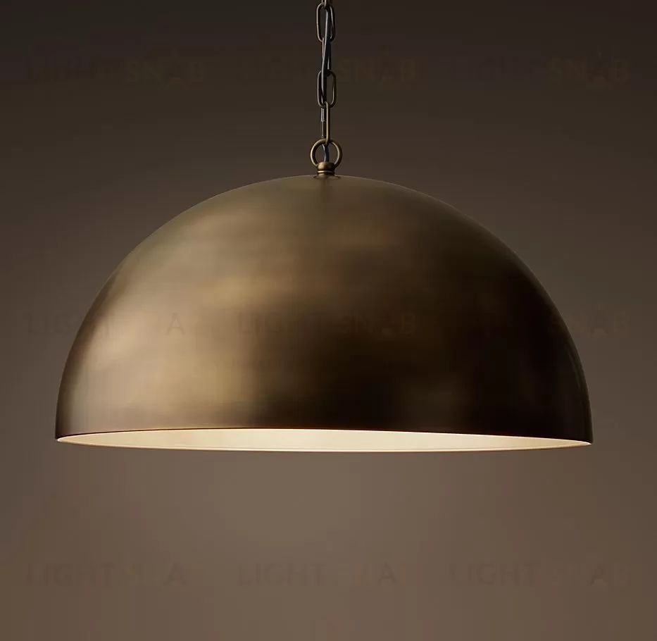 Подвесной дизайнерский светильник  Antiqued Metal Dome Pendant by Restoration Hardware LSR5908