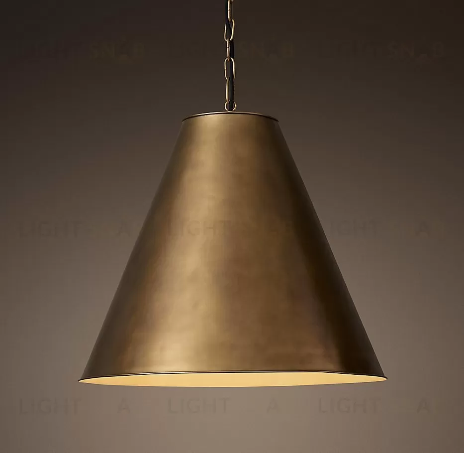 Подвесной дизайнерский светильник  Antiqued Metal Funnel Pendant by Restoration Hardware LSR5911