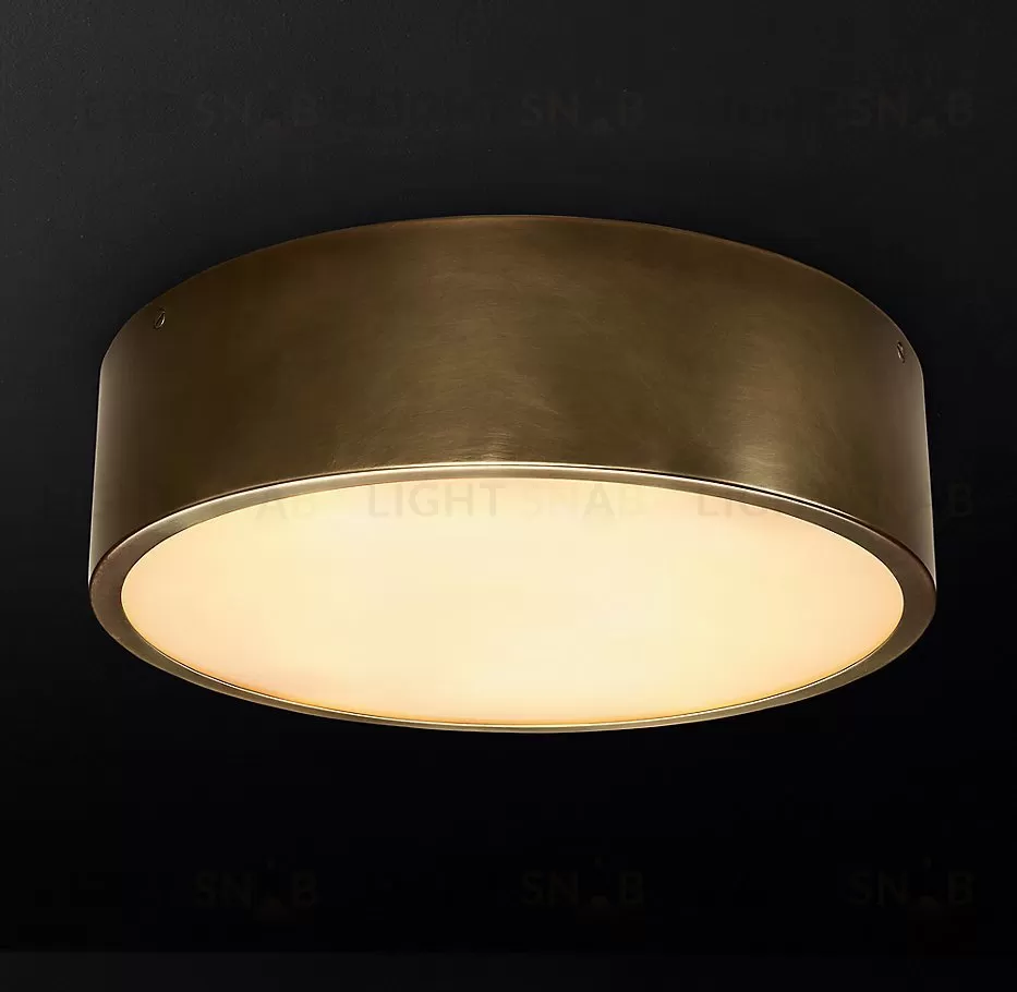 Подвесной дизайнерский светильник  Antiqued Metal Drum Flushmount by Restoration Hardware LSR5909