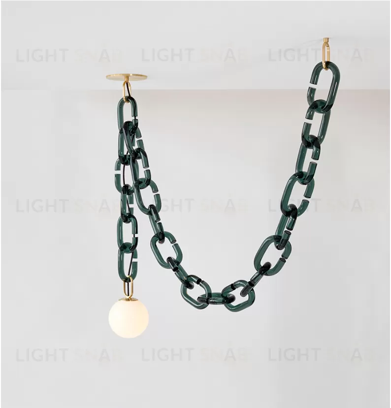 Подвесной дизайнерский светильник  Cerine Swagged Pendant by Trueing Studio (розовый) LSR6106