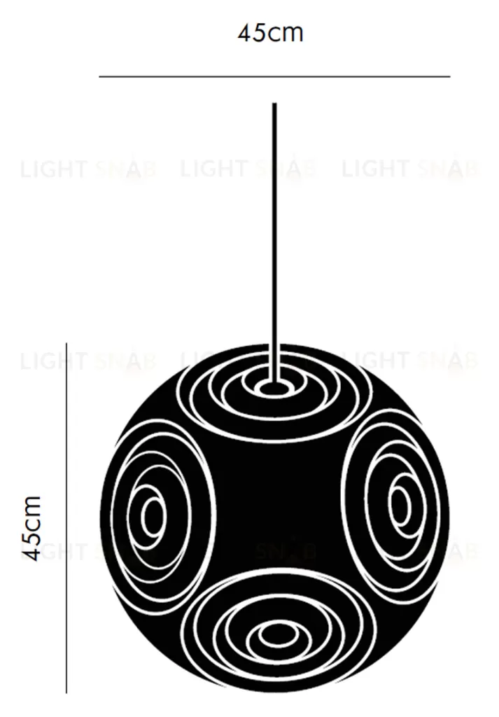 Подвесной дизайнерский светильник  Curve Ball by Tom Dixon (серебряный) LSR6185