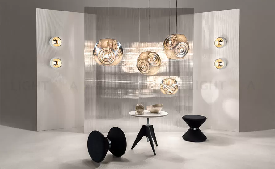 Подвесной дизайнерский светильник  Curve Ball by Tom Dixon (серебряный) LSR6185