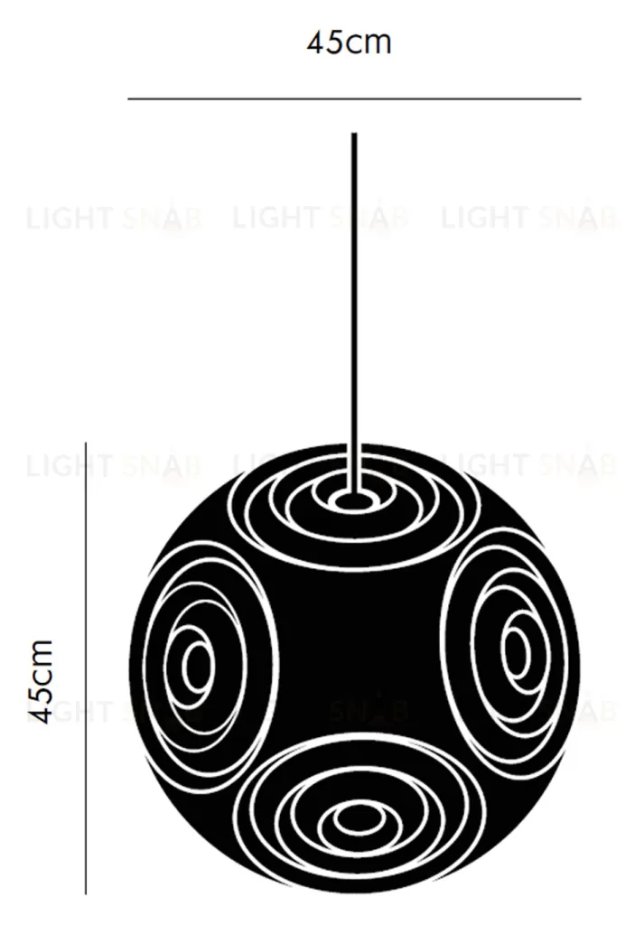 Подвесной дизайнерский светильник  Curve Ball by Tom Dixon (золотой) LSR6186