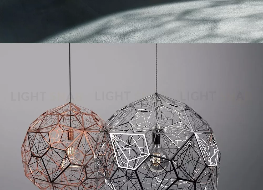 Подвесной дизайнерский светильник  Etch Web by Tom Dixon (золотой) LSR6240