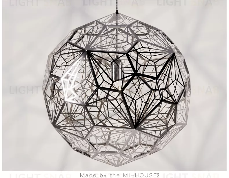 Подвесной дизайнерский светильник  Etch Web by Tom Dixon (серебряный) LSR6239