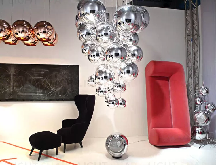 Подвесной дизайнерский светильник  Mirror Ball by Tom Dixon (серебряный) LSR6647