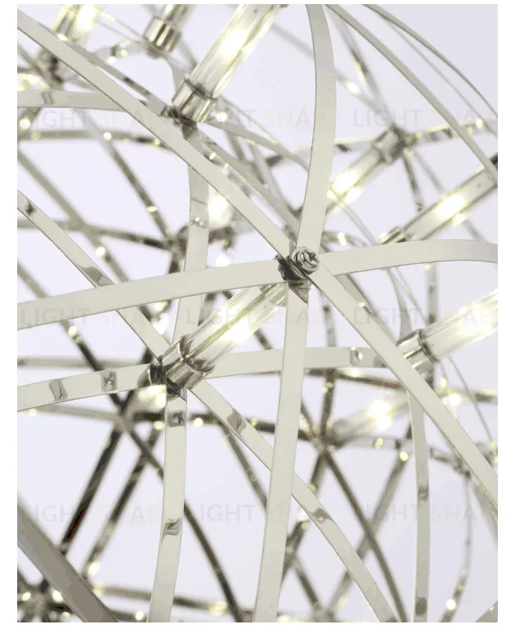 Подвесной дизайнерский светильник  Raimond Zafu by Moooi (серебряный, D 75 cm) LSR6870