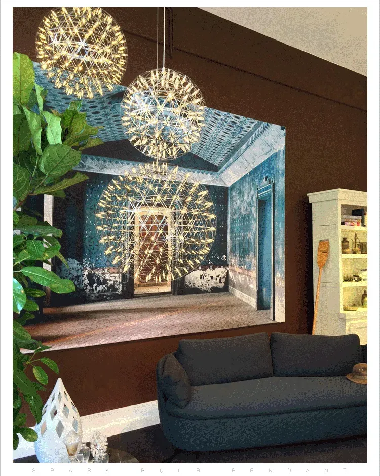 Подвесной дизайнерский светильник  Raimond by Moooi (серебряный, D 89 cm) LSR6864