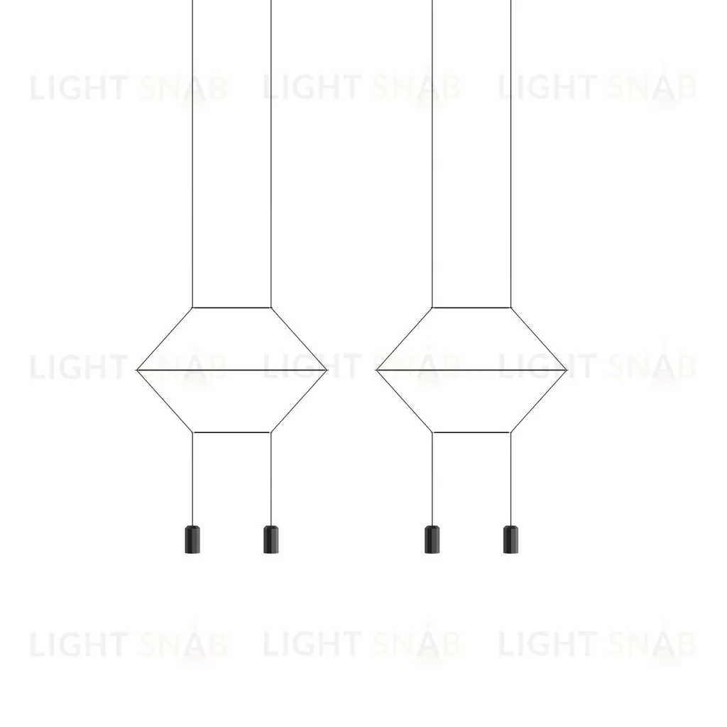 Подвесной дизайнерский светильник  Wireflow 0324 2D by Vibia LSR7289