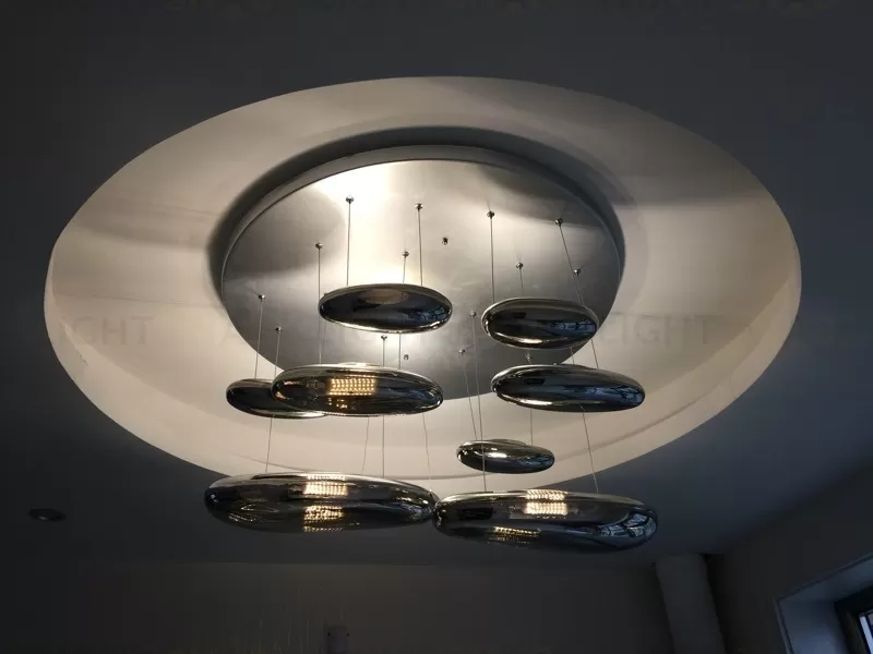 Потолочный дизайнерский светильник  Mercury by Artemide (10 плафонов) LSR8006