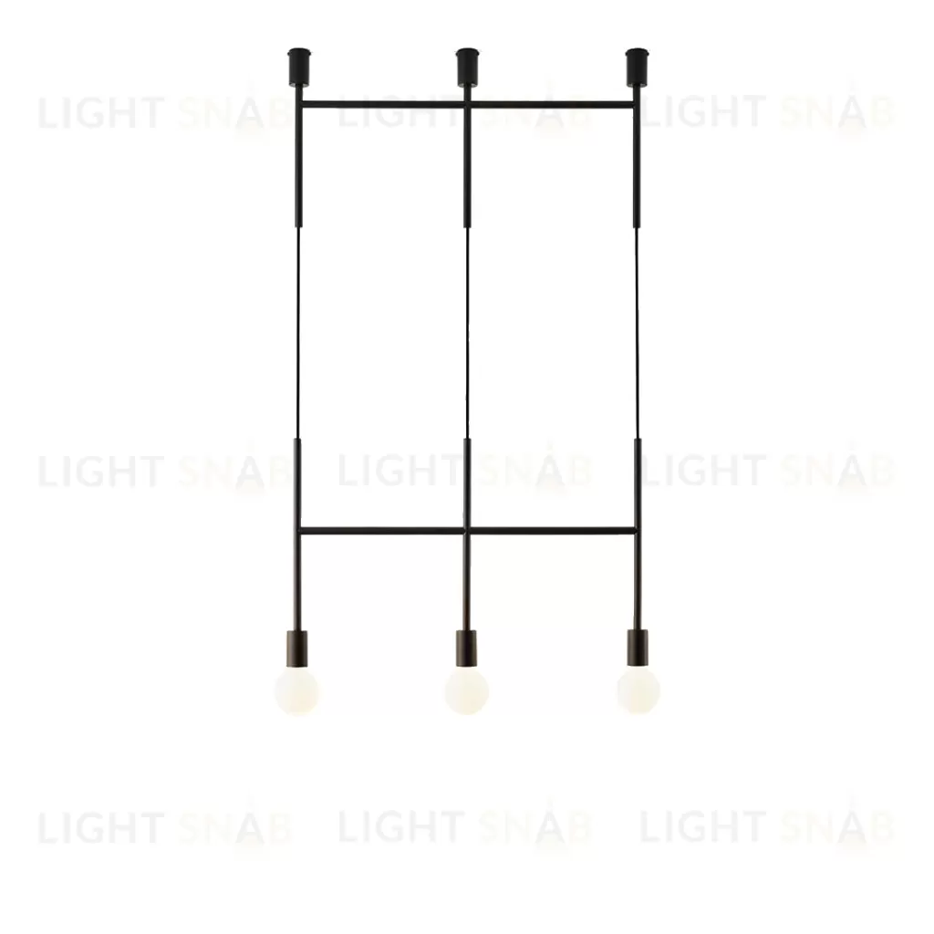 Потолочный дизайнерский светильник  Triple Step by Volker Haug (черный) LSR8098