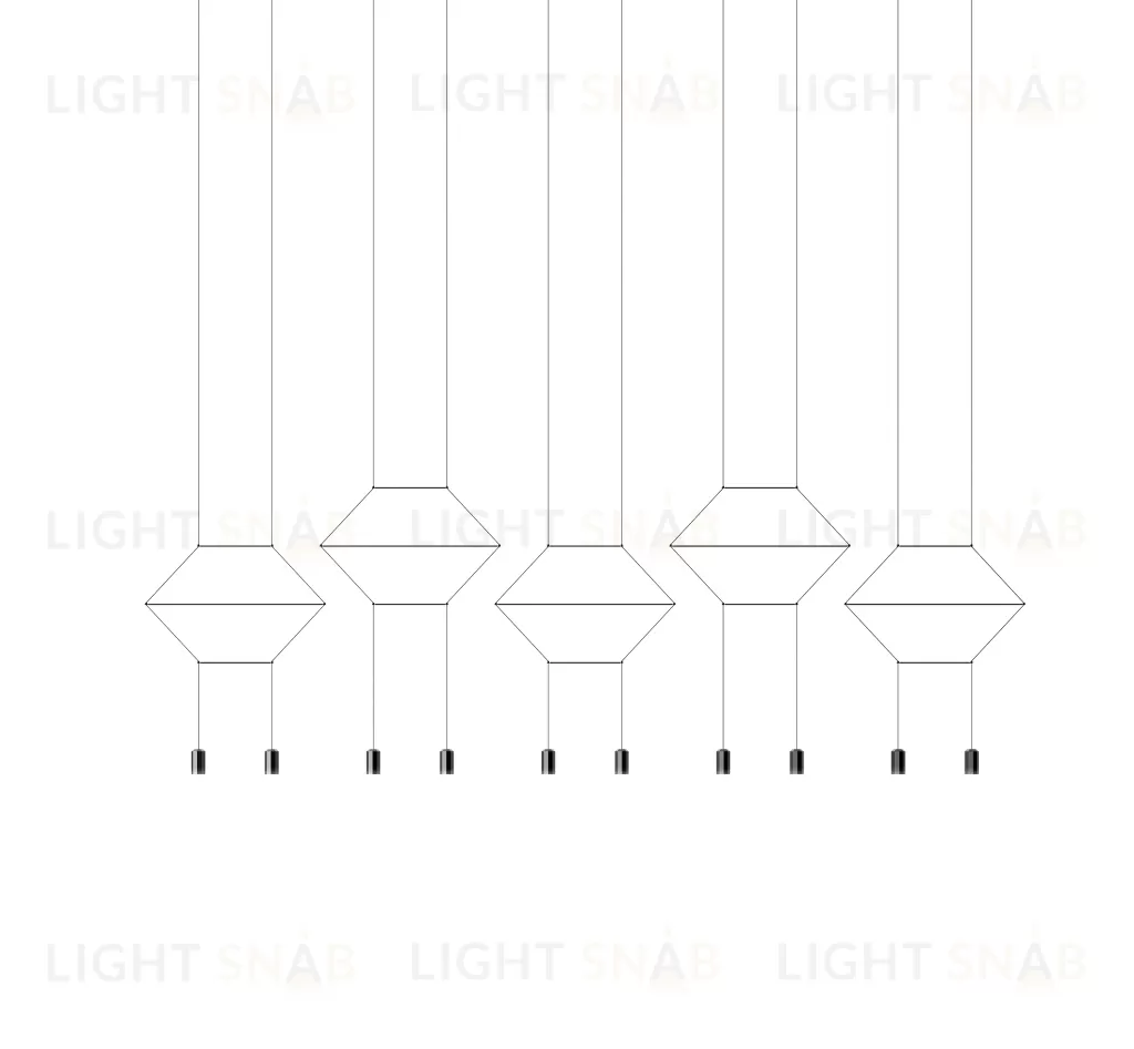 Потолочный дизайнерский светильник  Wireflow 0330 by Vibia LSR8113