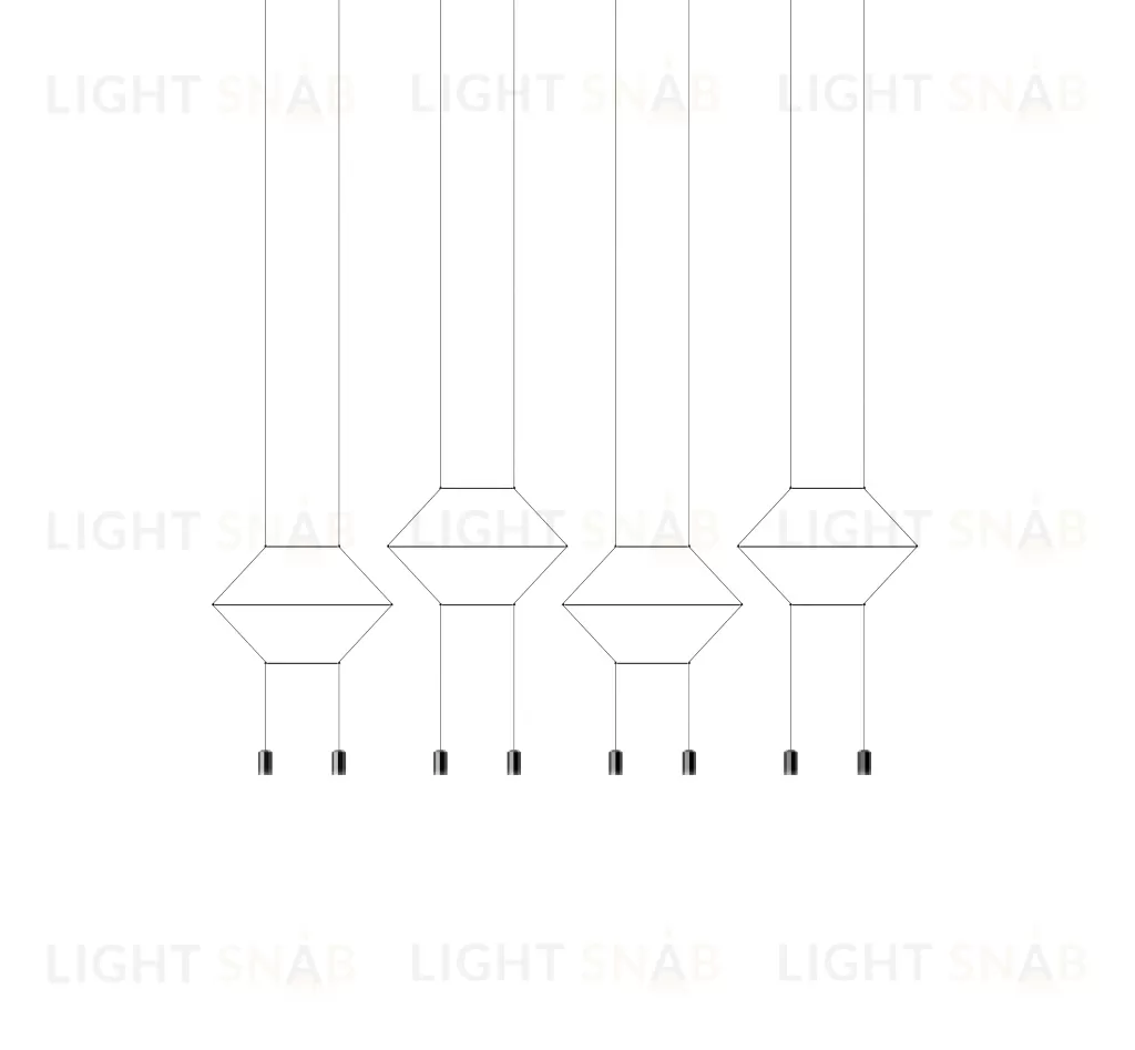 Потолочный дизайнерский светильник  Wireflow 0334 by Vibia LSR8114