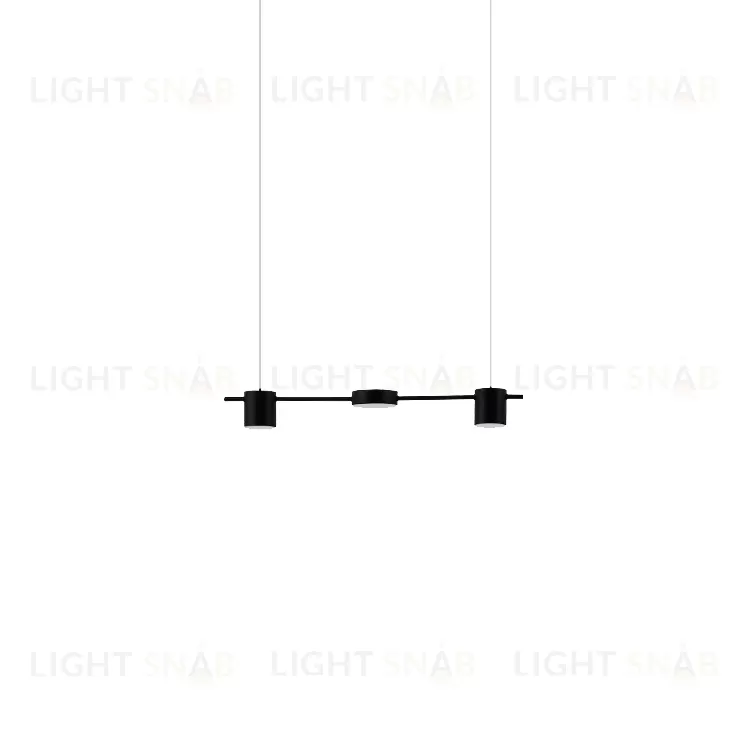 Подвесной дизайнерский светильник Linea  ( 3 плафона, черный ) LSR8238